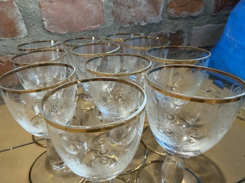 Glas likörgläser goldrand - 11,