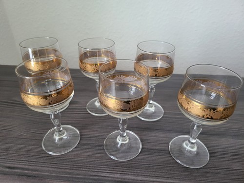 Sherry gläser goldrand - 6,