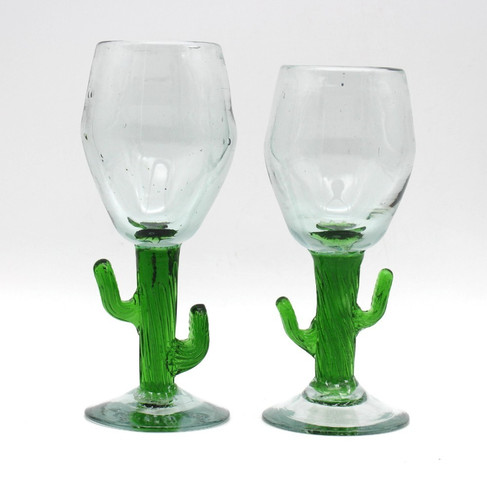 Kaktus glas mundgeblasen - glas,