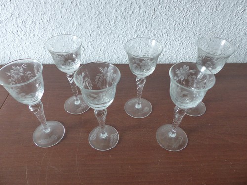 Sherry likör gläser - 6, mit