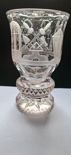 Antikes freimaurerglas - antikes,